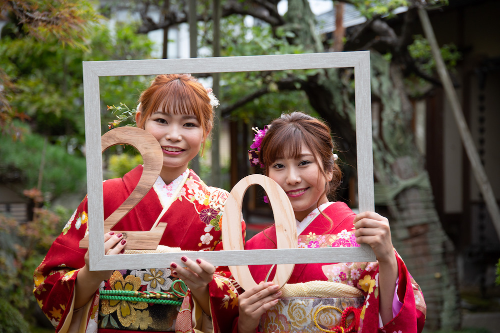 お友達と成人式の前撮り撮影