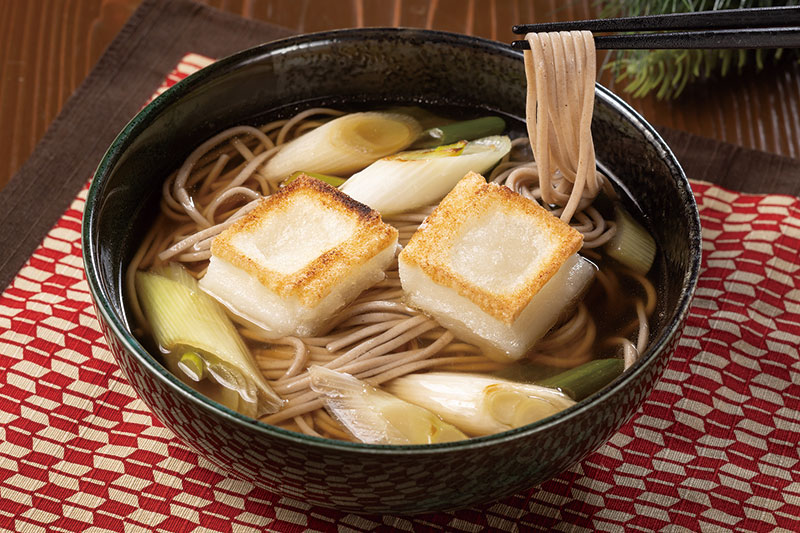 羽黒そば／乾麺／アレンジレシピ／揚げもち南蛮羽黒そば／城北麺工